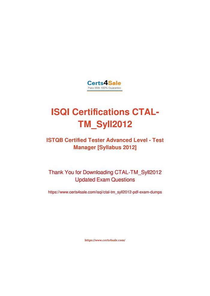 CTAL-TM_Syll2012 Prüfungs Guide - ISQI CTAL-TM_Syll2012 Prüfungs-Guide
