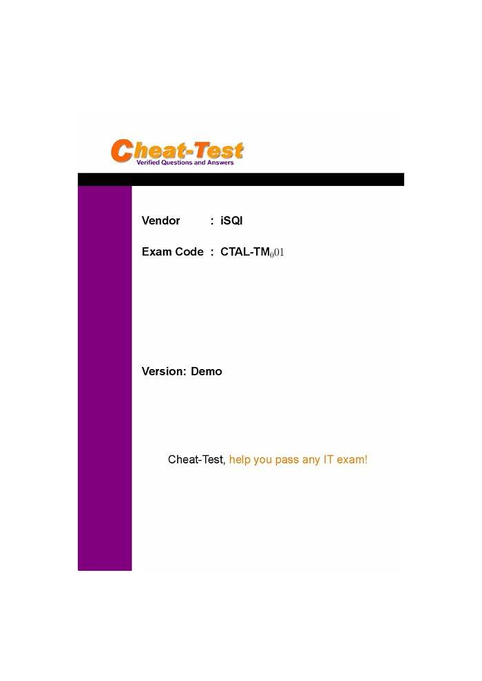 CTAL-TM_001 Online Prüfung & ISQI CTAL-TM_001 Zertifizierungsantworten