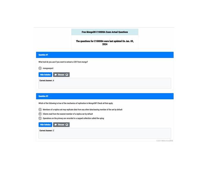 C100DBA Prüfungsunterlagen & MongoDB C100DBA Echte Fragen