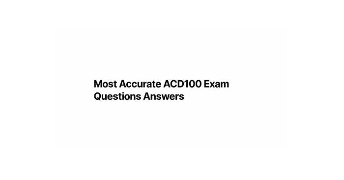 ACD100 Fragenkatalog & ACD100 Online Prüfungen - ACD100 Prüfungsfragen