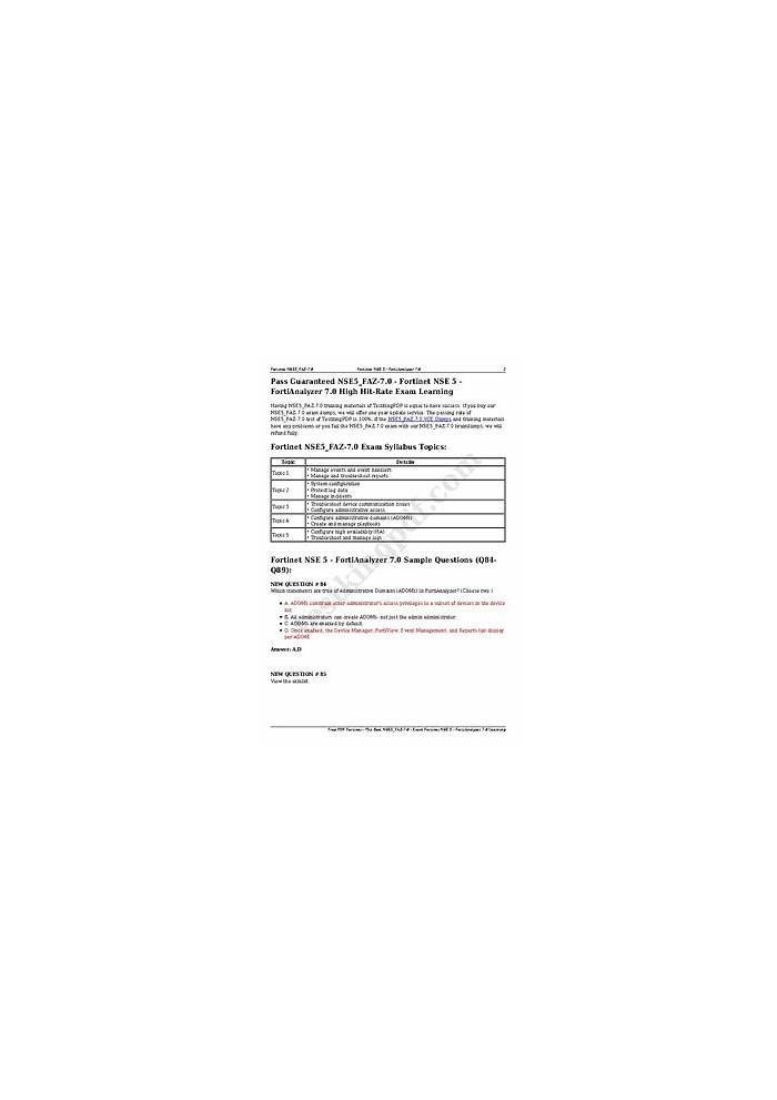 NSE5_FAZ-7.0 Zertifizierungsantworten - NSE5_FAZ-7.0 Deutsch Prüfungsfragen