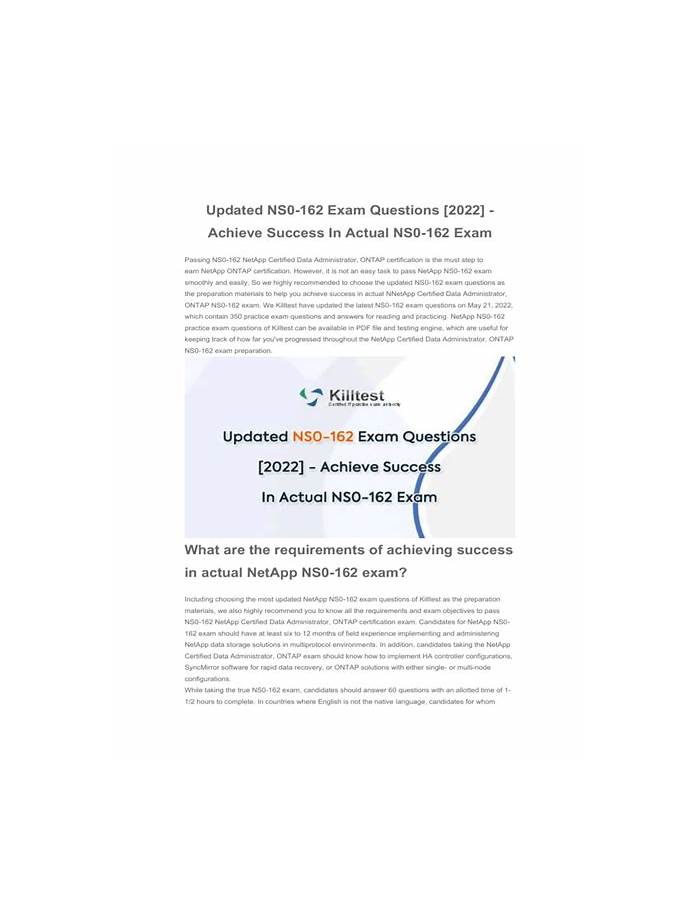 NS0-162 Zertifikatsdemo, NS0-162 Exam Fragen & NS0-162 Online Praxisprüfung