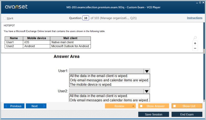 MS-203 Online Praxisprüfung - Microsoft MS-203 Ausbildungsressourcen