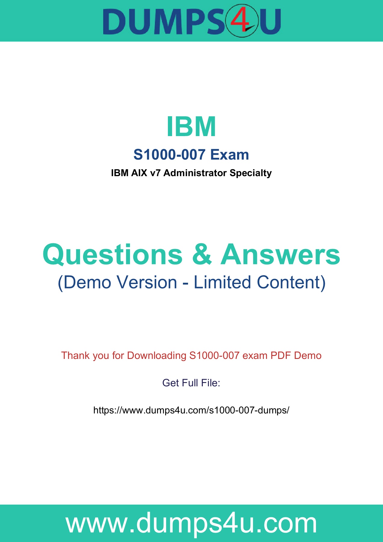 2024 S1000-007 Fragen Beantworten & S1000-007 Demotesten - IBM AIX v7 Administrator Specialty Prüfungsaufgaben