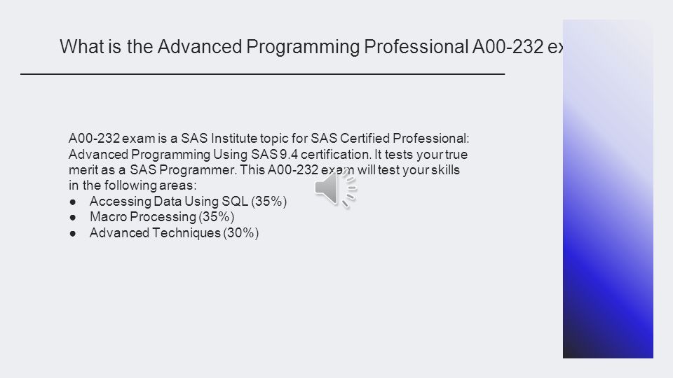 SASInstitute A00-231 Schulungsangebot - A00-231 Testing Engine