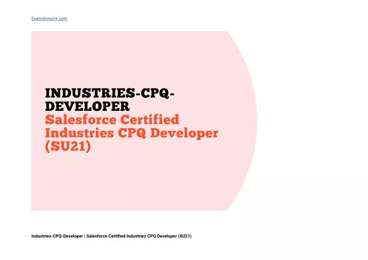 Industries-CPQ-Developer Praxisprüfung - Salesforce Industries-CPQ-Developer Zertifikatsdemo