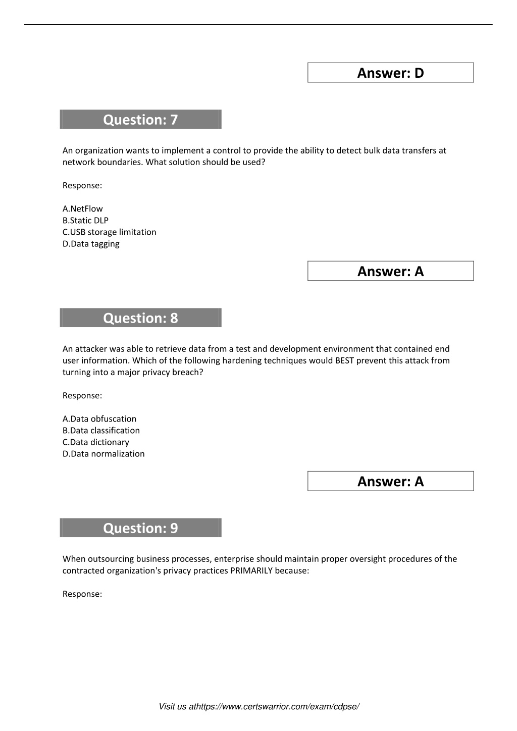 CDPSE Antworten & CDPSE Tests - CDPSE Simulationsfragen