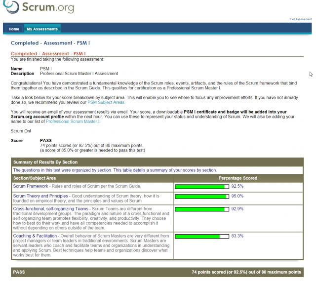 PSM-I最新考證 - Scrum PSM-I學習筆記，PSM-I考題